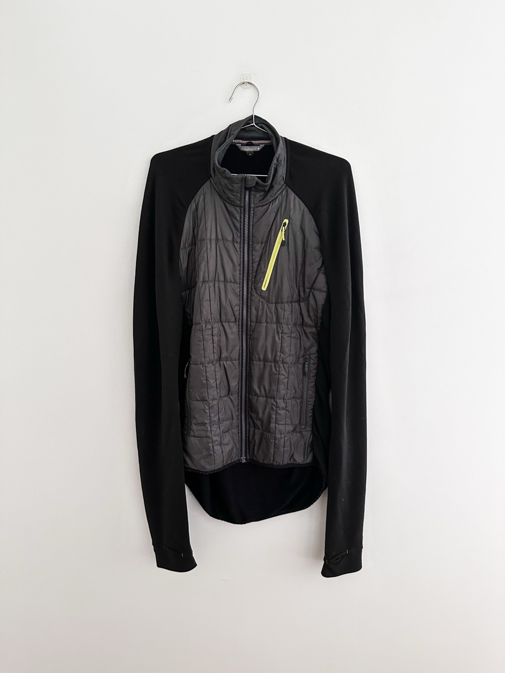 Smartwool Hybrid Quilted Performance Jacket Men's Medium Full Zip Black & Grey